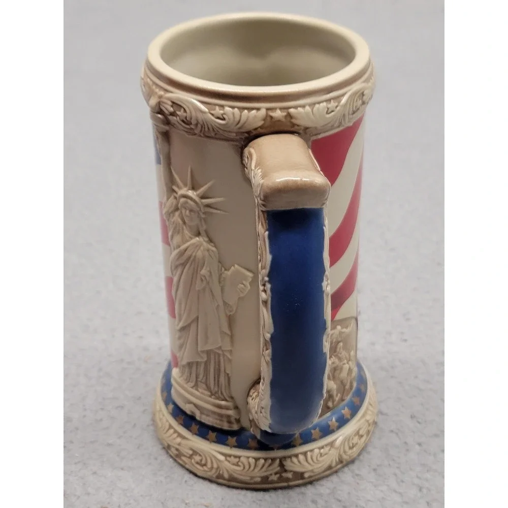 Vintage Miller Norman Rockwell Rosie The Riveter Beer‎ Stein Box COA Patriotic